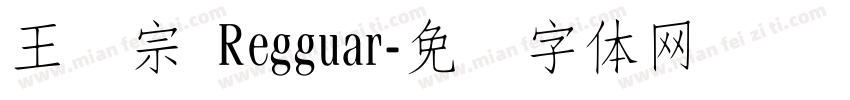 王汉宗 Regguar字体转换